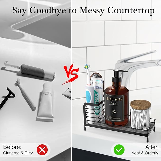 Luxspire Toothbrush Holders, Bathroom Organizer Countertop - Image 2