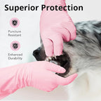 Disposable Nitrile Dishwashing Gloves, Extended 12 Inches Cuff, Cherry Blossom - Image 4