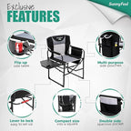 SUNNYFEEL Camping Directors Chair, Heavy Duty,Oversized Portable Folding Chair with Side Table, Pocket for Beach, Fishing,Trip,Picnic,Lawn,Concert Outdoor Foldable Camp Chairs - Image 5