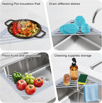 Triangular Sink Rack, Foldable Sink Drying mat, Heat-Resistant, and Rust-Proof - Image 3