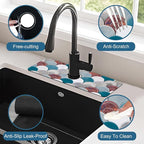 Wall Tiles Texture Sink Splash Guard Ceramic Decor Faucet Absorbing Mat Fast - Image 4