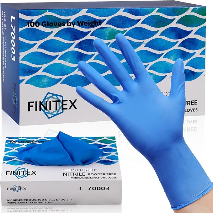 FINITEX Nitrile Disposable Medical Exam Gloves 4 mil Powder-free Latex-Free 100 by FINITEX