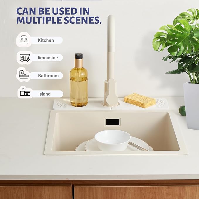 Stone Faucet Mat for Kitchen Sink，Super Absorbent Diatomite Fast Drying Stone - Image 7