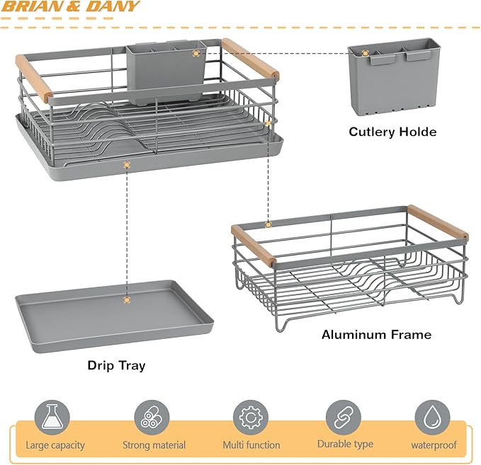 BRIAN & DANY Dish Drying Rack, Dish Racks - Image 3
