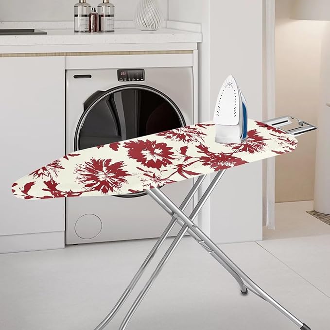 Retro Flower Ironing Board Cover Pad Cover Standard Size Soft Fabric Scorch - Image 2