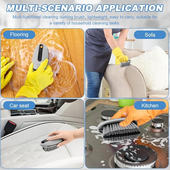 Carpet Brush, Scrub Brush Carpet Scrubber Stiff Bristle Detailing Scrub Brushes - Image 9