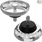 Kitchen Sink Strainer 2 Pack Drain Stopper Combo Basket Replacement by Exakey
