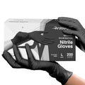 Black Nitrile Disposable Gloves Large, Dental and Surgical Grade by FifthPulse