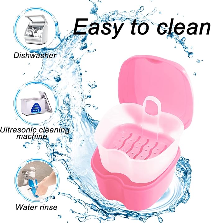 Keedolla Denture Cleaning Case Orthodontic Dental Retainer Container, Denture - Image 6
