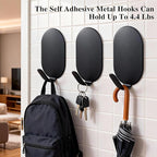 Sticky Adhesive Hooks for Hanging, Key Hooks, Stainless Steel Wall Hooks - Image 5