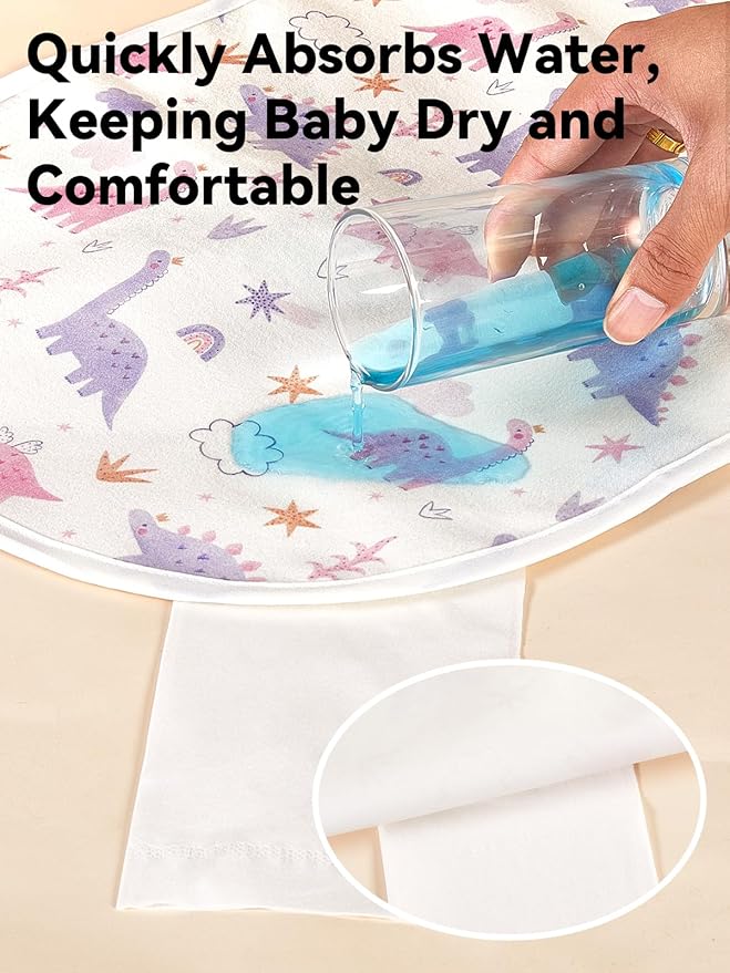 TILLYOU Waterproof Changing Pad Liners 6 Pack, 100% Cotton Reusable Cloth - Image 6
