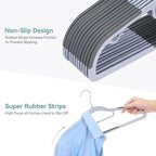50-Pack Heavy Duty Coat Hangers, 0.2'' Slim, 360° Swivel Hook, 16.5 Inches Wide - Image 6