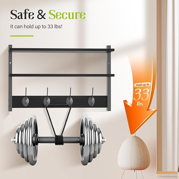 2 Tier Coat Rack Wall Mount - Image 5