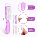 12 Pcs Handle Grip Cleaning Brushes, Hand Fingernail Nail Scrub Manicure Brush - Image 2