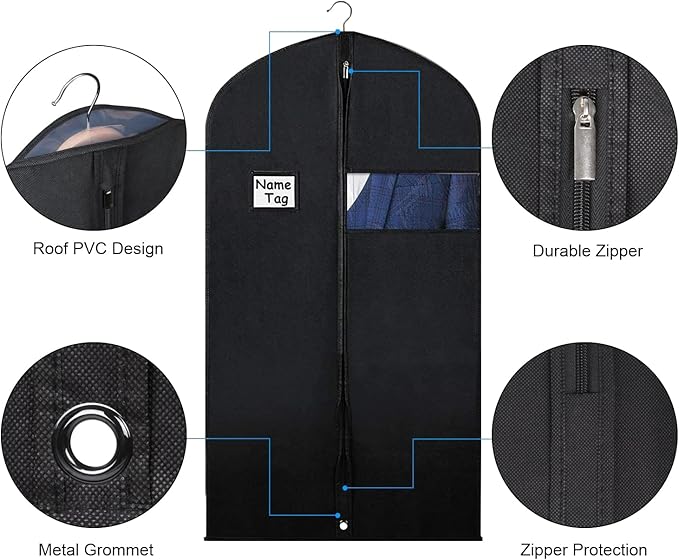 Syeeiex 40‘’ Suit Bag, Suit Covers Bags, Suit Bags - Image 3
