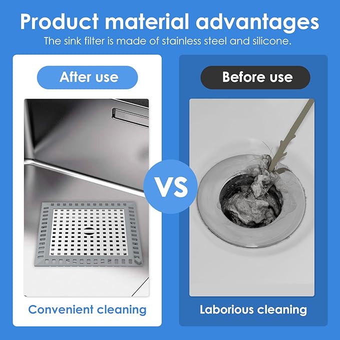 Drain Hair Filter Mesh Tub Drain Protector Anti Slip Sink Hair Stopper - Image 7