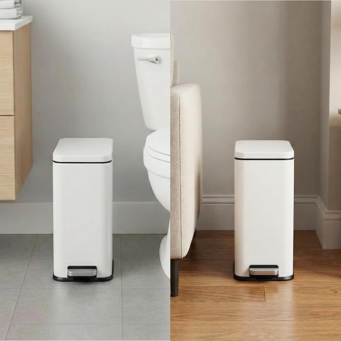 iTouchless 3 Gallon Slim Bathroom Trash Can - Image 2