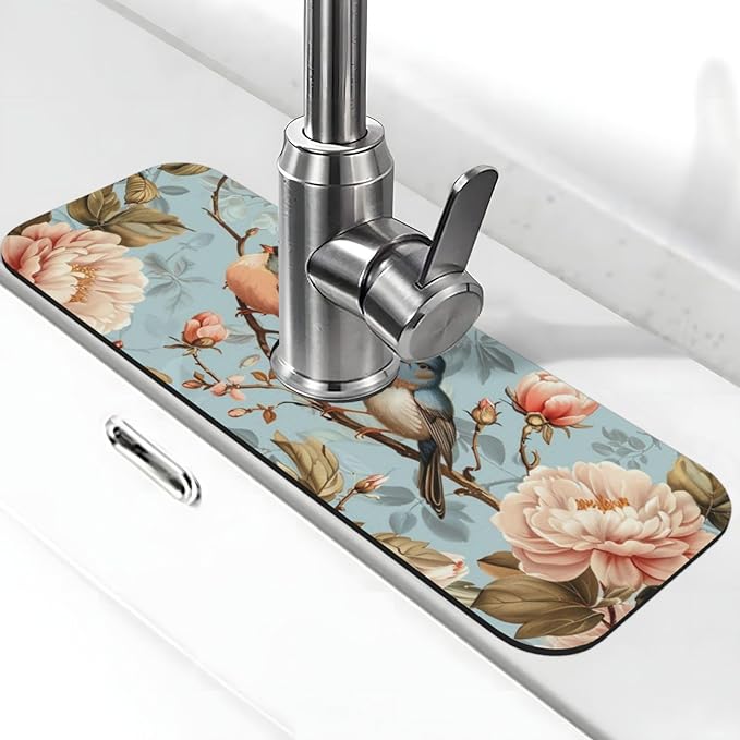 Faucet Draining Mat For Kitchen Sink by indokyeyqaz