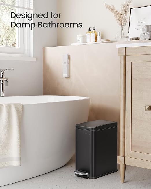 SONGMICS Bathroom Trash Can, 2.6 Gallon Small Trash Bin - Image 3