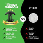 SinkShroom Ultra Bathroom Sink Drain Protector, Stainless Steel, Matte Black - Image 5