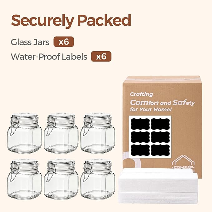 ComSaf 27oz Airtight Glass Canisters - Image 8