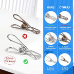40 Pack Wire Clothes Pins Heavy Duty Outdoor, Stainless Steel ClothesPins - Image 3