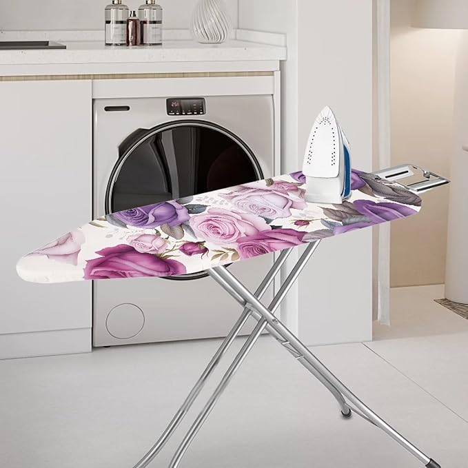 ZDCUSTOM Purple Flower Ironing Board Cover Ironing Board Replacement Pad and - Image 2