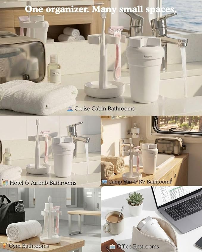 Cruise Toothbrush Holder for Bathroom Countertop – Fits Electric & Manual - Image 5