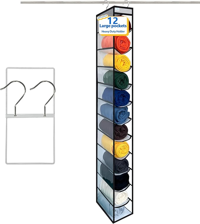 Closet Organization, 12 Section, Hanging Closet Organizer, Space Saving by Zebricolo