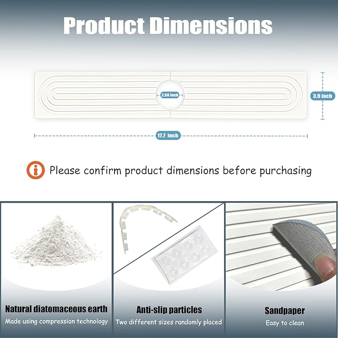 Stargaz Faucet Mat For Kitchen Sink，Sink stone quick dry around faucet - Image 3