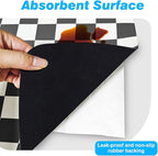 Checkered Dish Drying Mat for Kitchen Counter, Absorbent Non-Slip Coffee Mat - Image 6