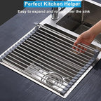 Seropy Extra Large 20.5"x13.7" Roll Up Dish Drying Rack Over The Sink Dish - Image 5