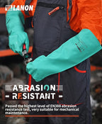 LANON Nitrile Chemical Resistant Gloves, Reusable Heavy Duty Safety Work Gloves - Image 4