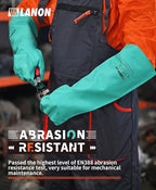 LANON Nitrile Chemical Resistant Gloves, Reusable Heavy Duty Safety Work Gloves - Image 4