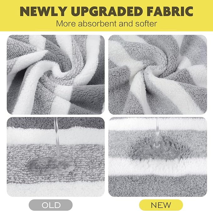 KinHwa Microfiber Hand Towels for Bathroom Soft and Absorbent Face Towels Grey - Image 2