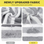KinHwa Microfiber Hand Towels for Bathroom Soft and Absorbent Face Towels Grey - Image 2
