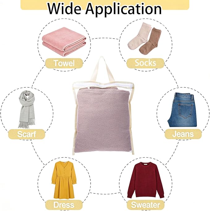 4Pcs Small Mesh Laundry Bags for Delicates Hanging Mini 12 x 10 Inches Durable - Image 6