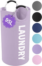 95L Folding Laundry Basket, Large Laundry Hamper by IHOMAGIC