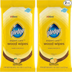 Pledge Expert Care Enhancing Wood Wipes, Lemon Scent by Pledge