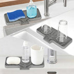 GUUKIN Sponge Holder for Kitchen Sink, 9.8"×4.9" Silicone Dish Drying Mat - Image 5