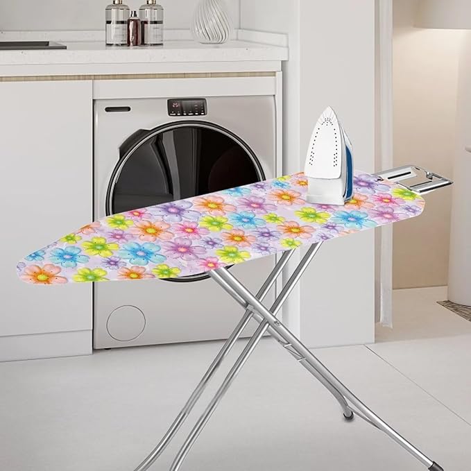 Sprowallow Colorful Flowers Ironing Board Cover and Pad Full Size Ironing Board - Image 2