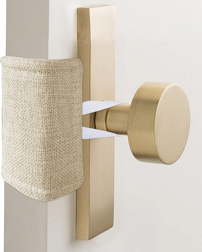 Door Silencer Padded Door Latch Cover, Baby Door Cushion Quiet Closer Door Lock - Image 5