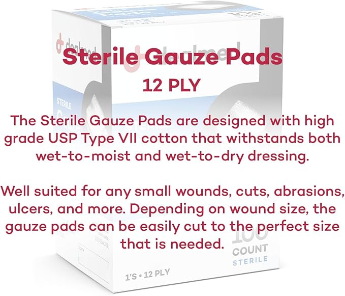 Dealmed 2’’ x 2’’ Sterile Gauze Pads Disposable and Individually Wrapped - Image 7