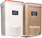 WHITE FEATHER SUPPLIES 2 PC Large Flour Sugar Storage Containers by WhiteFeather