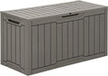YITAHOME 80 Gallon Outdoor Storage Box, Large Waterproof Resin Deck Box, Indoor Outdoor Lockable Storage Container for Patio, Garden, Cushions, Tools, Equipment (Taupe) by YITAHOME