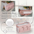 2pcs Light-Style Wall Hanging Storage Bag, Linen Fabric Door Hanging Organizer - Image 3