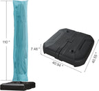 PURPLE LEAF 10'×13' Patio Umbrella with Base Included and Cover Outdoor Umbrella with Cover Extra Large Heavy Duty Cantilever Umbrella Turquoise Blue - Image 3