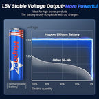 Rechargeable AA Batteries with Box, 3600mWh Lithium Batteries AA 1.5V 4 Count - Image 8