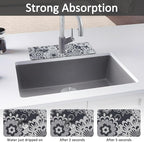15" X 5.5" Kitchen Sink Splash Guard Faucet Mat Mandala Super Absorbent Fast - Image 3
