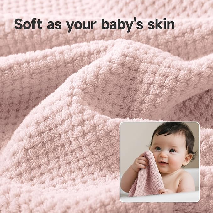 REDKISS Pink Towel Set, 6 Piece Premium Soft Bath Towel Set, Highly Absorbent - Image 6